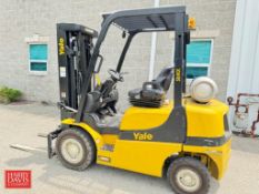 2021 Yale 4,800 LB Capacity Sit-Down Propane Fork-Lift, Model: GLP050MXEAEOS6, S/N: A390V13021V, 195