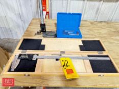 (2) Calipers and Square Set