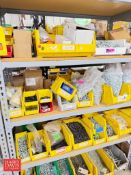 Screws, Nuts, Bolts and Hardware with (2) Section of Racks