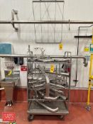 Assorted S/S Piping, Fittings, Jumpers, Hangers, Laddles and S/S Bossie Cart - Rigging Fee: $350