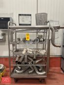 S/S Piping, Jumpers, Valve Plugs, Curd Screen and S/S Bossie Cart - Rigging Fee: $350