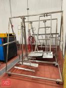 (2) S/S Curd Plows, S/S Curd Knife, Calibrated S/S Dip Stick and Portable S/S A-Frame Rack