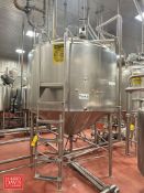 APV Crepaco 1,500 Gallon Dome-Top Cone-Bottom Jacketed S/S Processor, S/N: C.5339 with Vertical