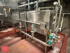 Ecolab S/S Skid Mounted 2-Tank CIP System with 250 Gallon and 150 Gallon Tanks, Fristam 7.5 HP