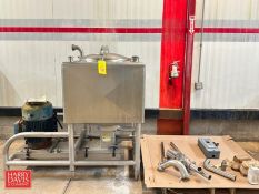 Breddo 100 Gallon S/S Likwifier, Model: LOS, S/N: D-540379 09062 with Offset 25 HP 1,760/1,460 RPM M