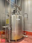 Walker 1,000 Gallon Dome-Top Jacketed 316L S/S Processor, Model: PZ, S/N: SPG-33949-2 with Vertical