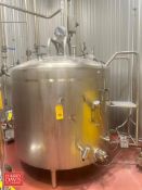 DCI 500 Gallon Dome-Top Jacketed S/S Tank, S/N: JC0186 with Vertical Wide-Sweep Agitation, Dual-CIP