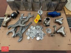 Assorted S/S, Including: End Caps, Valve Parts and Line Wrenches - Rigging Fee: $125