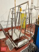 (6) S/S Curd Plows and Portable S/S A-Frame Rack - Rigging Fee: $400