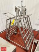 (5) S/S Curd Knives and (2) Portable S/S A-Frame Racks - Rigging Fee: $300