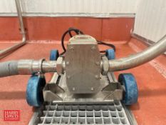 APV Crepaco Positive Displacement Pump, Model: 4R with Hydraulic Drive: Mounted on S/S Cart