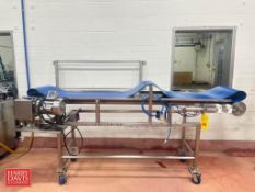 Loos Portable S/S Framed Belt Conveyor: 8’ x 16” with Drive - Rigging Fee: $200