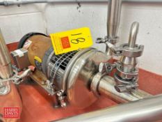 Alfa Laval Centrifugal Pump, Model: C-218, S/N: 20091-02 with Baldor 5 HP 1,750 RPM Motor: Mounted