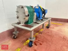Tri-Clover Positive Displacement Pump, Model: PR-60: Mounted on S/S Cart - Rigging Fee: $200