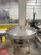 Automatic S/S Accumulation Table: 4’ Diameter - Rigging Fee: $300