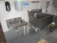 S/S Hand Sink and 2-Compartment S/S Sink - Rigging Fee: $100