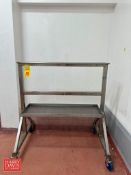 Portable S/S Table: 4’ x 3’, Buggy: 2’ x 2’ x 30