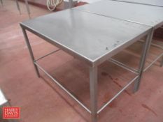 S/S Table: 4’ x 30” x 34” Height - Rigging Fee: $50