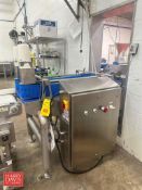 S/S Framed Product Transfer Conveyor with Drive, Allen-Bradley MicroLogix 1400 PLC, (6) 1 HP