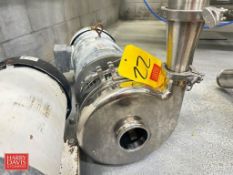 Centrifugal Pump, Model: C-328MD21T-S with Baldor 10 HP 3,500 RPM Motor: Mounted on S/S Base