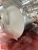 3,000 Gallon Jacketed S/S Horizontal Farm Tank with Dual Vertical Agitation and S/S Outlet Air Valve