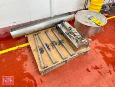 S/S Depositor Head with Funnel, S/S Trough and S/S Hoist Bars with Chain - Rigging Fee: $100