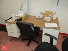 (2) Desks, Chairs and File Cabinet - Rigging Fee: $20