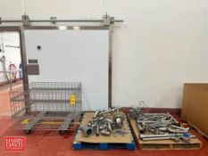 Assorted S/S, Including: Fittings, Butterfly Valves, Steam Valve, Clamps, COP Basket, Corged Tote