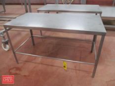S/S Table: 5’ x 30” x 34