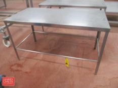 S/S Table: 5’ x 30” x 34