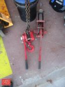 Hydraulic Jack and Chain Come-Along - Rigging Fee: $20