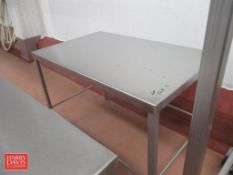 S/S Table: 4’ x 30” x 34” Height - Rigging Fee: $50
