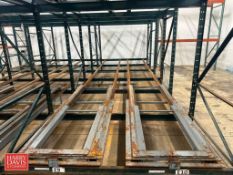Pallet Racking Roll-Back System, 5-Lane x 2 High (1,800 LB Capacity Both Lanes): 25” Length x 16’