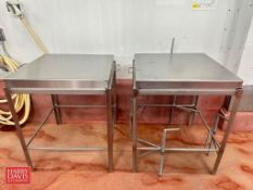 (2) S/S Tables with Removable Tops - Rigging Fee: $50