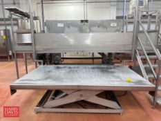 Mepaco 4,000 LB Capacity Lifting Platform Scale: 100” x 60”, Model: EZ4000, S/N: 5056-1 with Legend