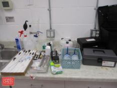 Hydrite Test Kits, Pipettes, Thermometer Standard, Calipers & Misc. Lab Ware - Rigging Fee: $20