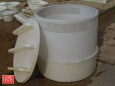 Plastic Cheese Forms, Round, Perforated Bottom Basket and Cover - Rigging Fee: N/A