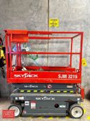 2018 Sky Jack 2,400 LB Capacity Scissor Lift, Model: SIII-3215, 15’ Max Height with 24 V Battery
