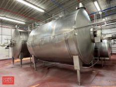 A-L Stainless 20,000 Liter Jacketed Closed Cheese Making Vat, Model: OST, S/N: 86938-6 with