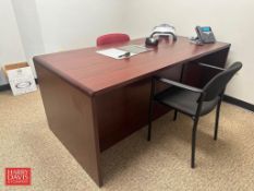 Desk, (2) Chairs, Filing Cabinet and White Board - Rigging Fee: $20