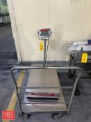 Ohaus S/S Digital Scale Defender 3000 XtremeW, Model: T32XW, S/N: B725284979: 26 x 20 and S/S Cart -
