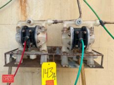 Poly Diaphragm Pumps with Wall-Mounted Shelf - Rigging Fee: $100