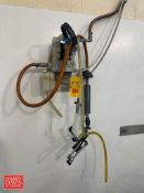 ARO Poly Diaphragm Pump, Foamer, Hoses and Wall Mounted Shelf - Rigging Fee: $50