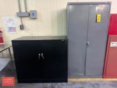 Uline Cabinets: 6’ x 3’ x 18”, 4’ x 42” x 2’ - Rigging Fee: $100