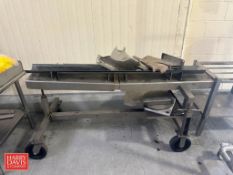 Portable S/S Rack, S/S Cart, Portable S/S Material Transfer Chute and S/S Table: 2’ x 18” -