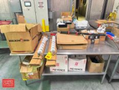 Conveyor Parts, Including: Sprocket Rods, Chain, Keyence Ink, Windsock Kits and Milwaukee Trap Snake