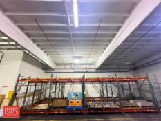 Sections: Roll Back Pallet Racking: 9' x 8', 4-Pallets Deep - Rigging Fee: $850
