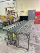 Sections: S/S Framed Roller Conveyor: 10’ x 16”, 10’ x 1’ (Portable), 10’ x 9 (Portable) - Rigging