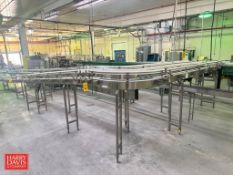MCE S/S Framed Conveyor: 28’ x 7.5 with 90° Turn, Incline and Remote Drive (Shared with 92) -
