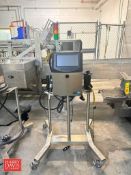 Videojet Inkjet Coder, Model: 1580, S/N: 23108020C5 with Ink Spray Head, Model: 2351: Mounted on S/S